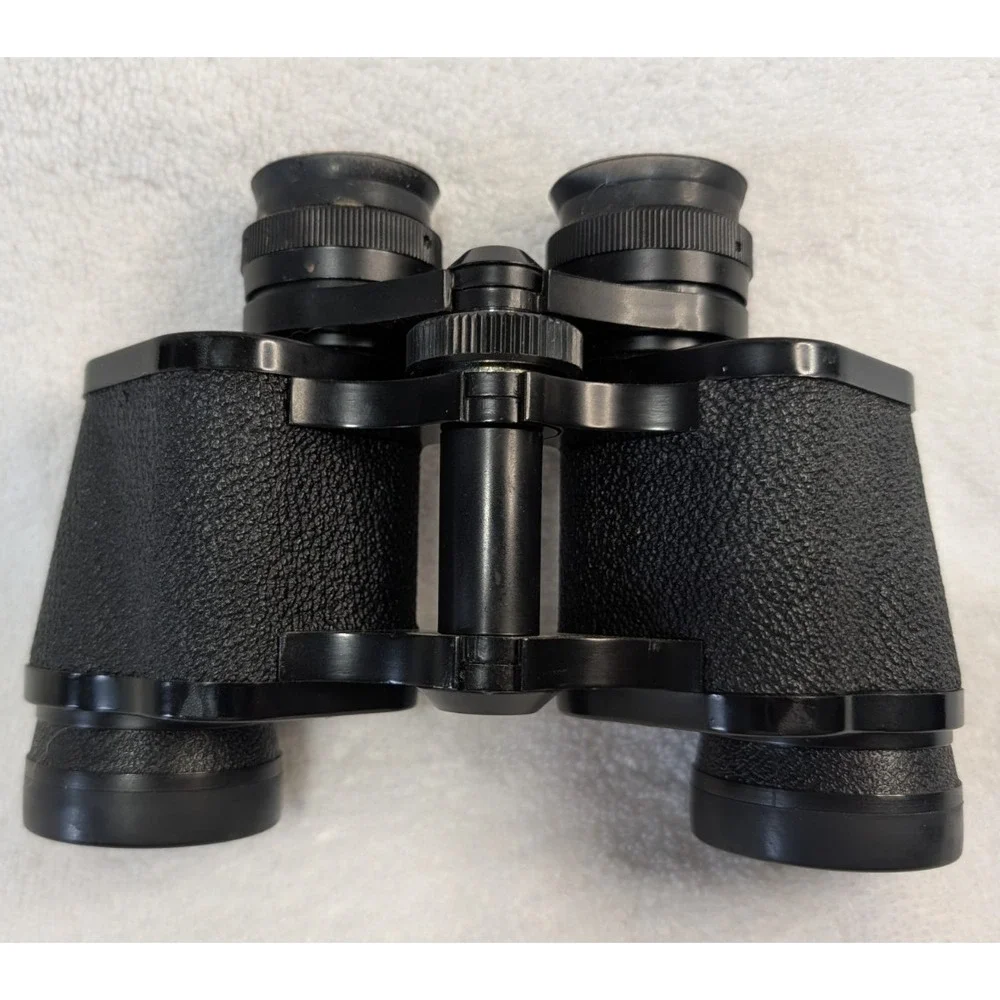 Sears Binoculars 7x35mm Wide Angle 500 ft @ 1000 yds, Black Vintage w/ case